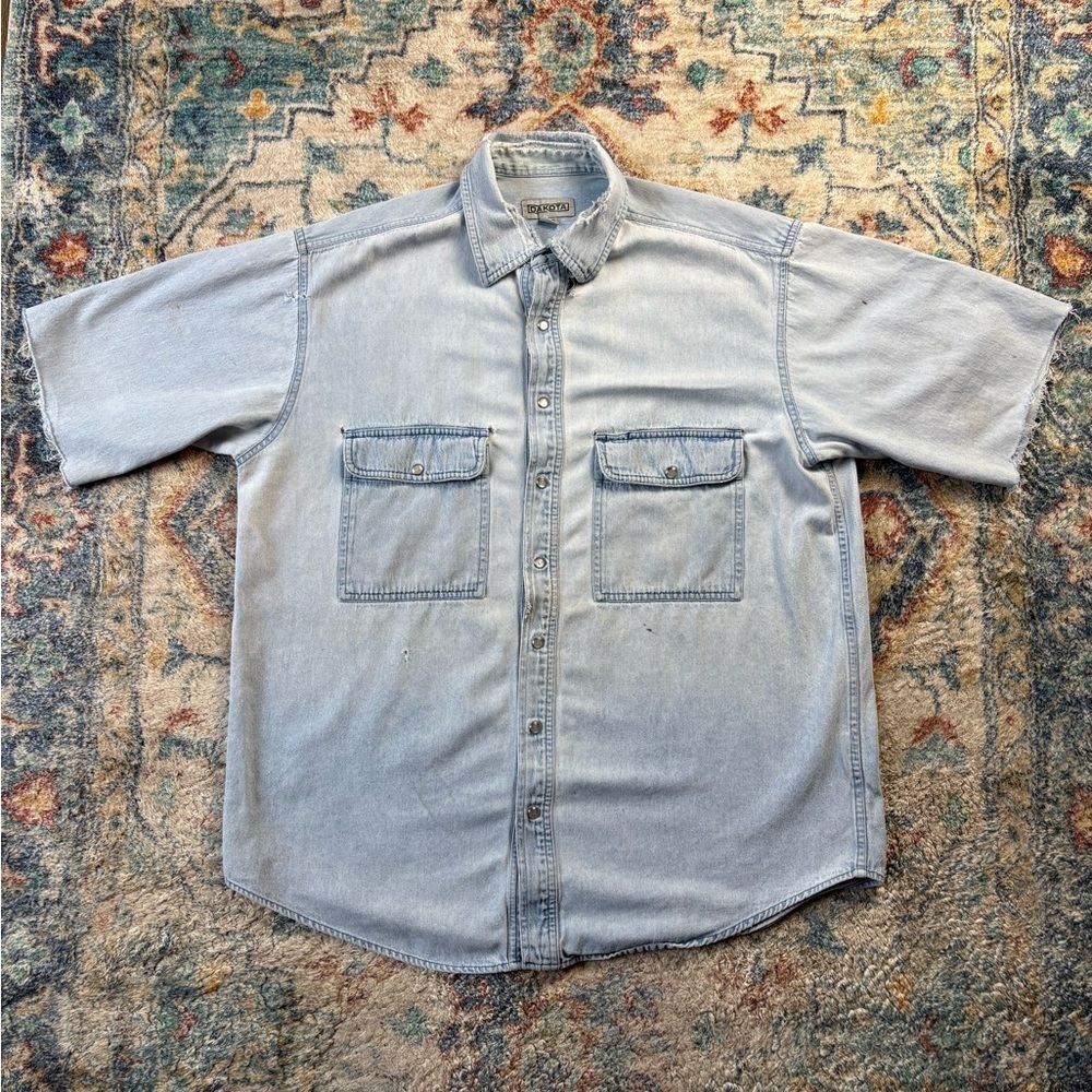 Vintage Dakota Denim Pearl Snap Shirt Size XL
